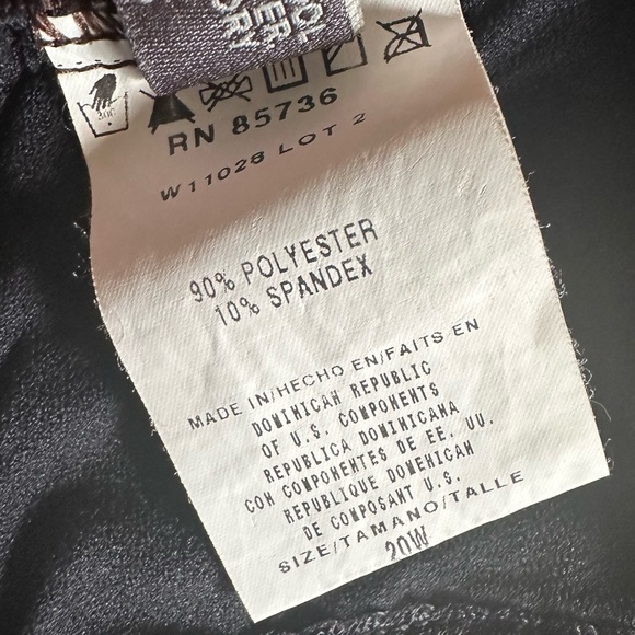 Liz Claiborne - *Plus Size* Brown ruched one piece - Size 20W - Picture 3 of 3